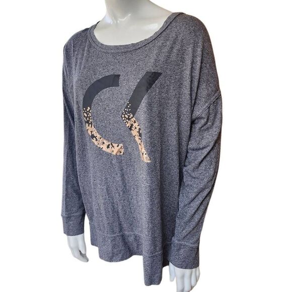 Calvin Klein Performance Dry Gray Long Sleeve Shirt (1X) - Picture 1 of 5